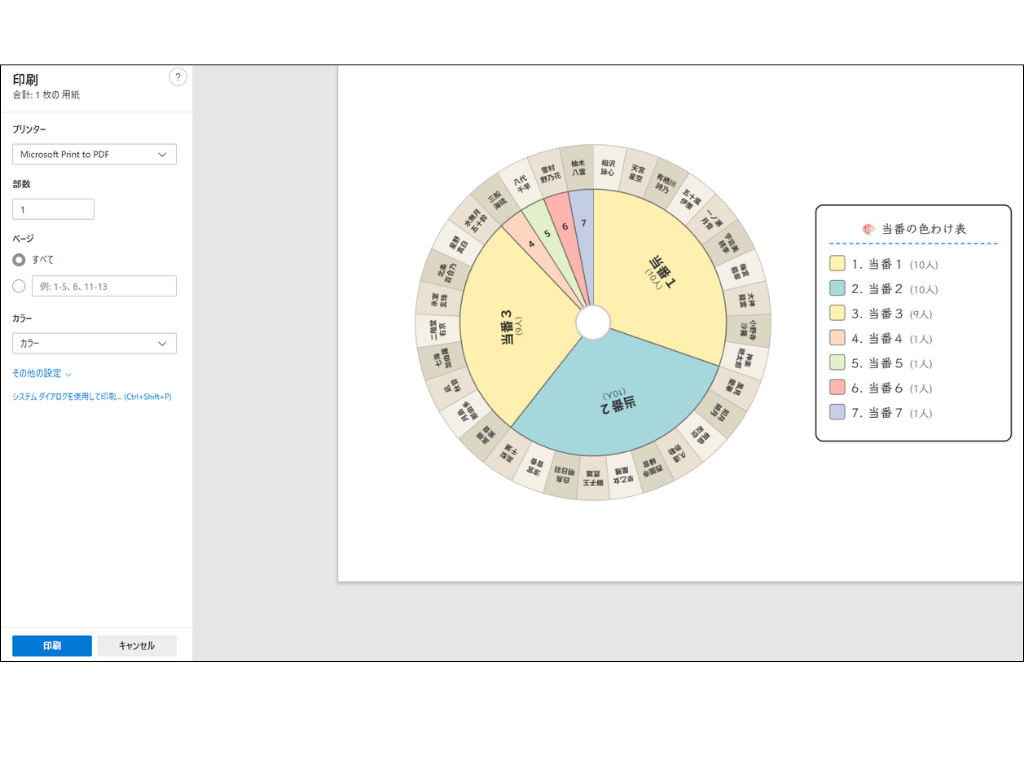 A4横で綺麗に印刷するイメージ