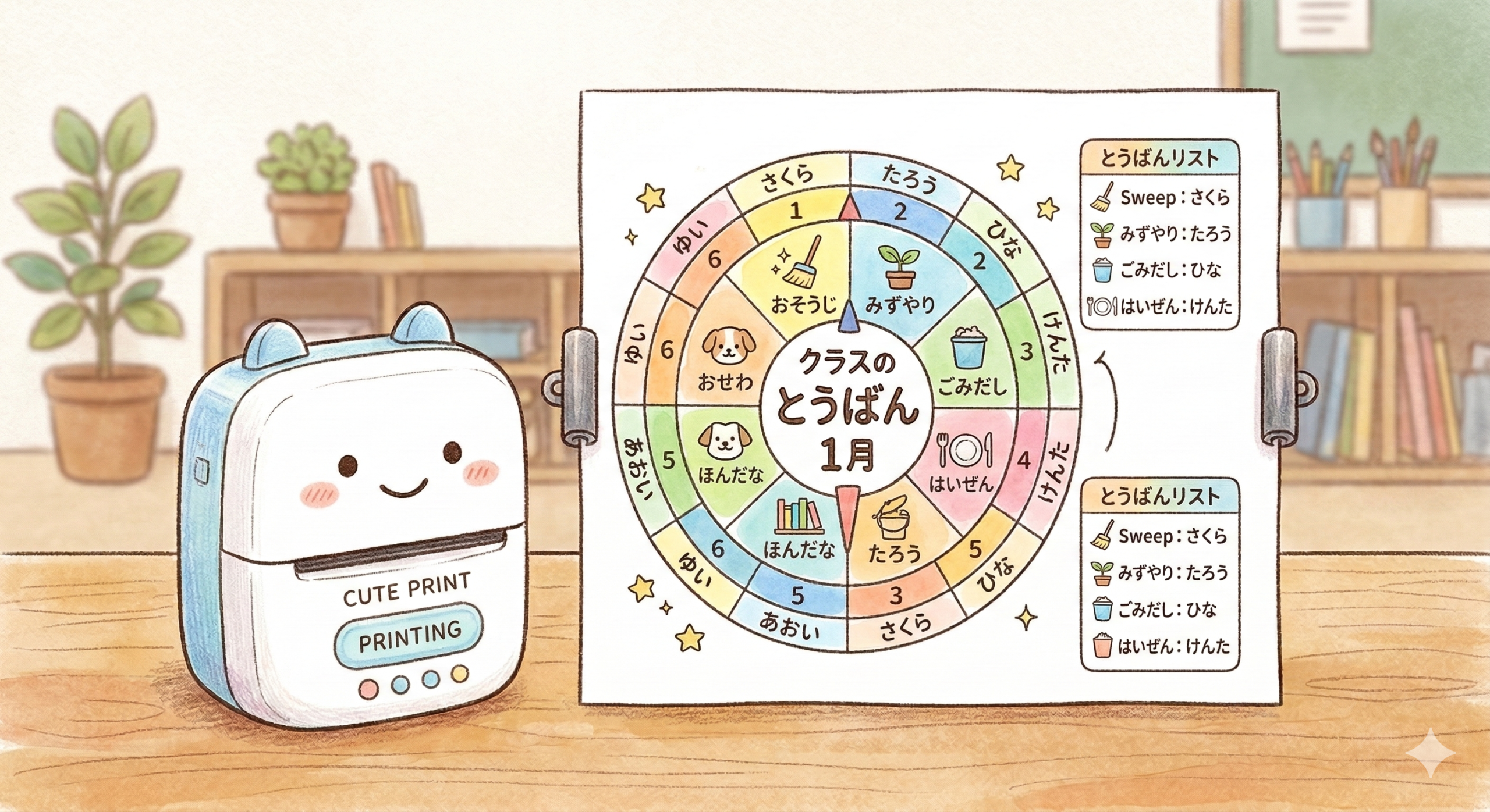 実際の印刷プレビュー画面