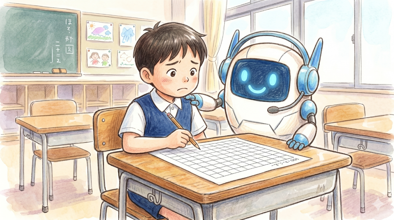 100マス計算に困る子ども