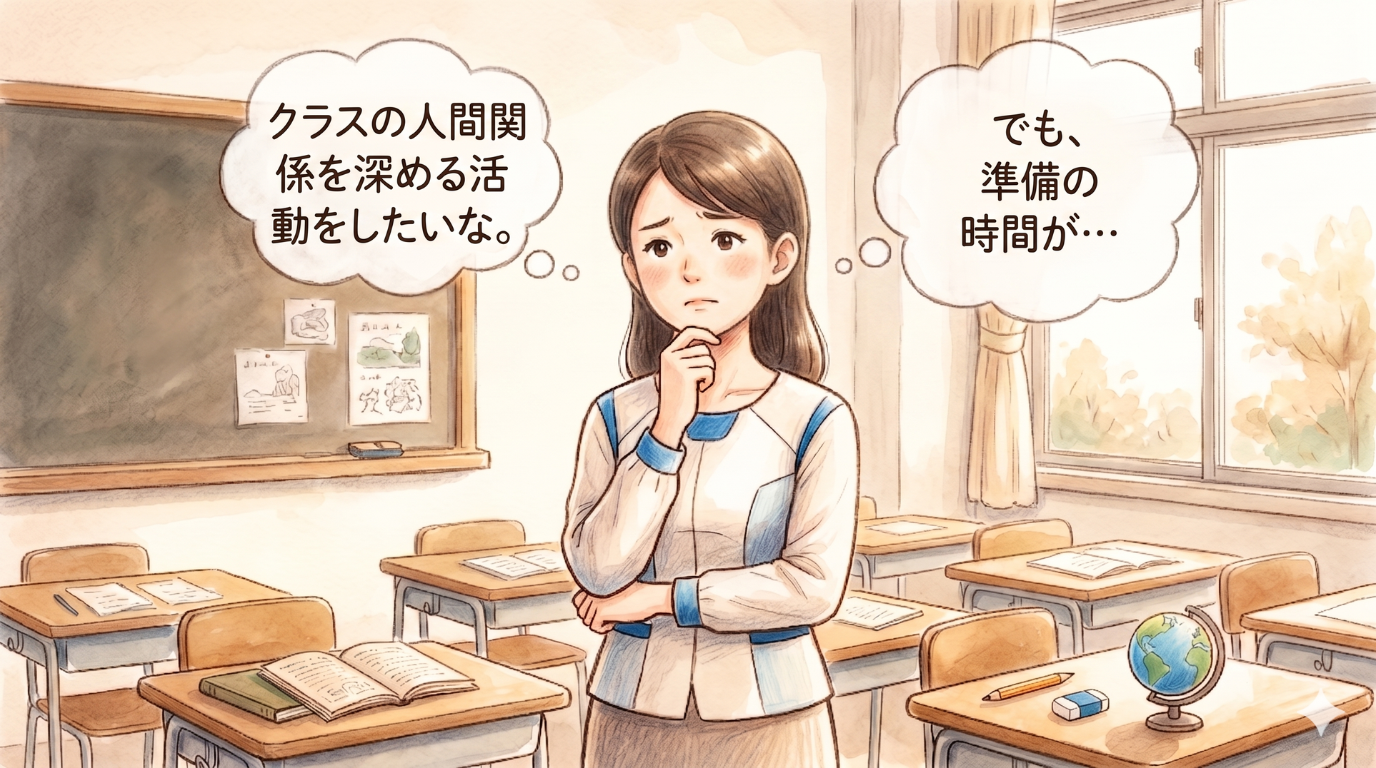 悩む先生