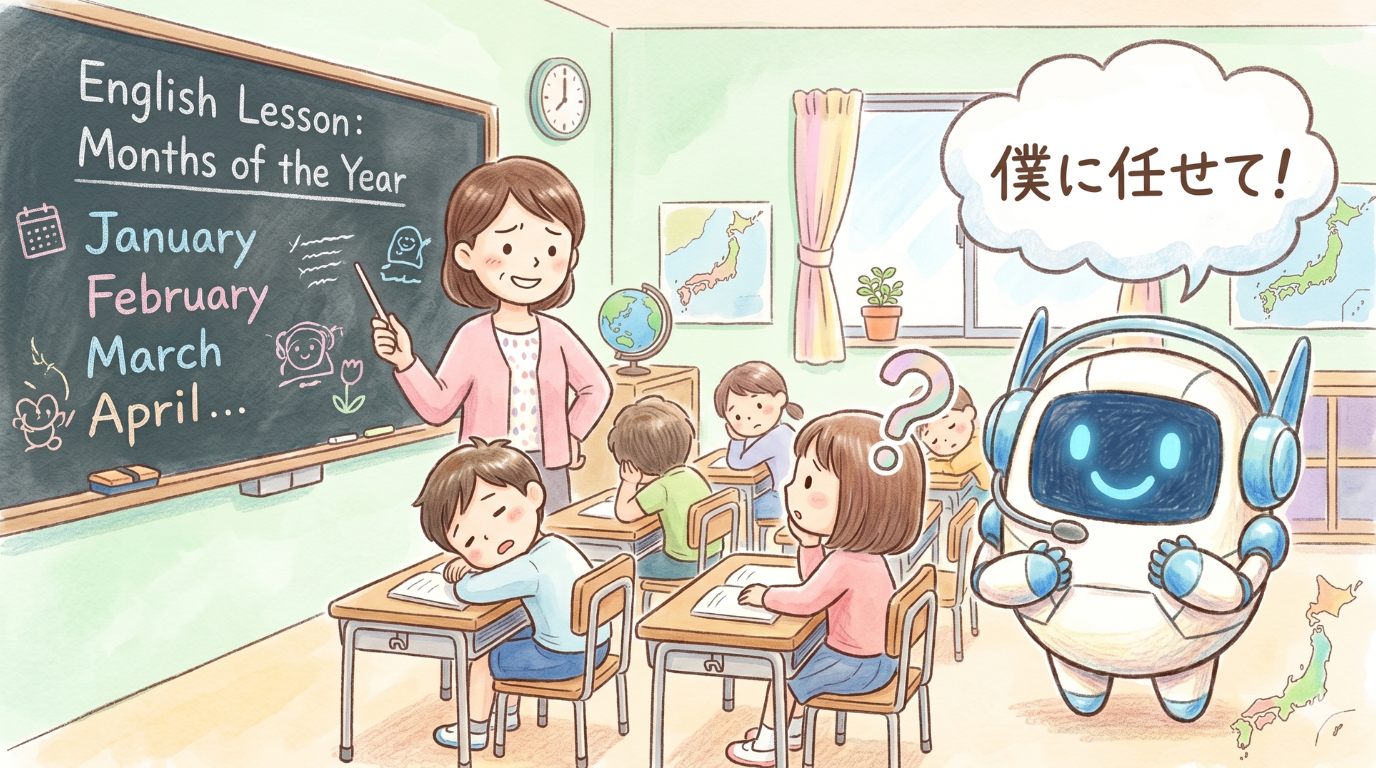 英語の月名に悩む子どもたち