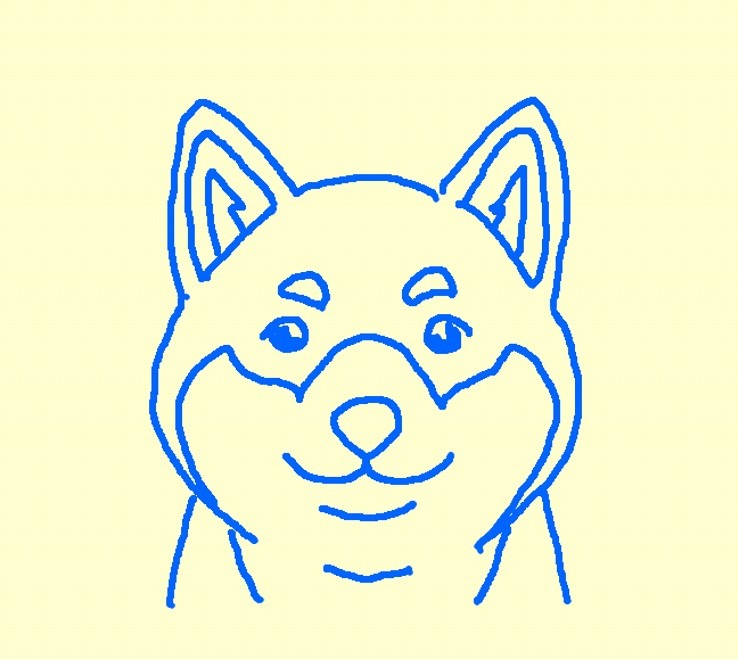完成した線画イラスト