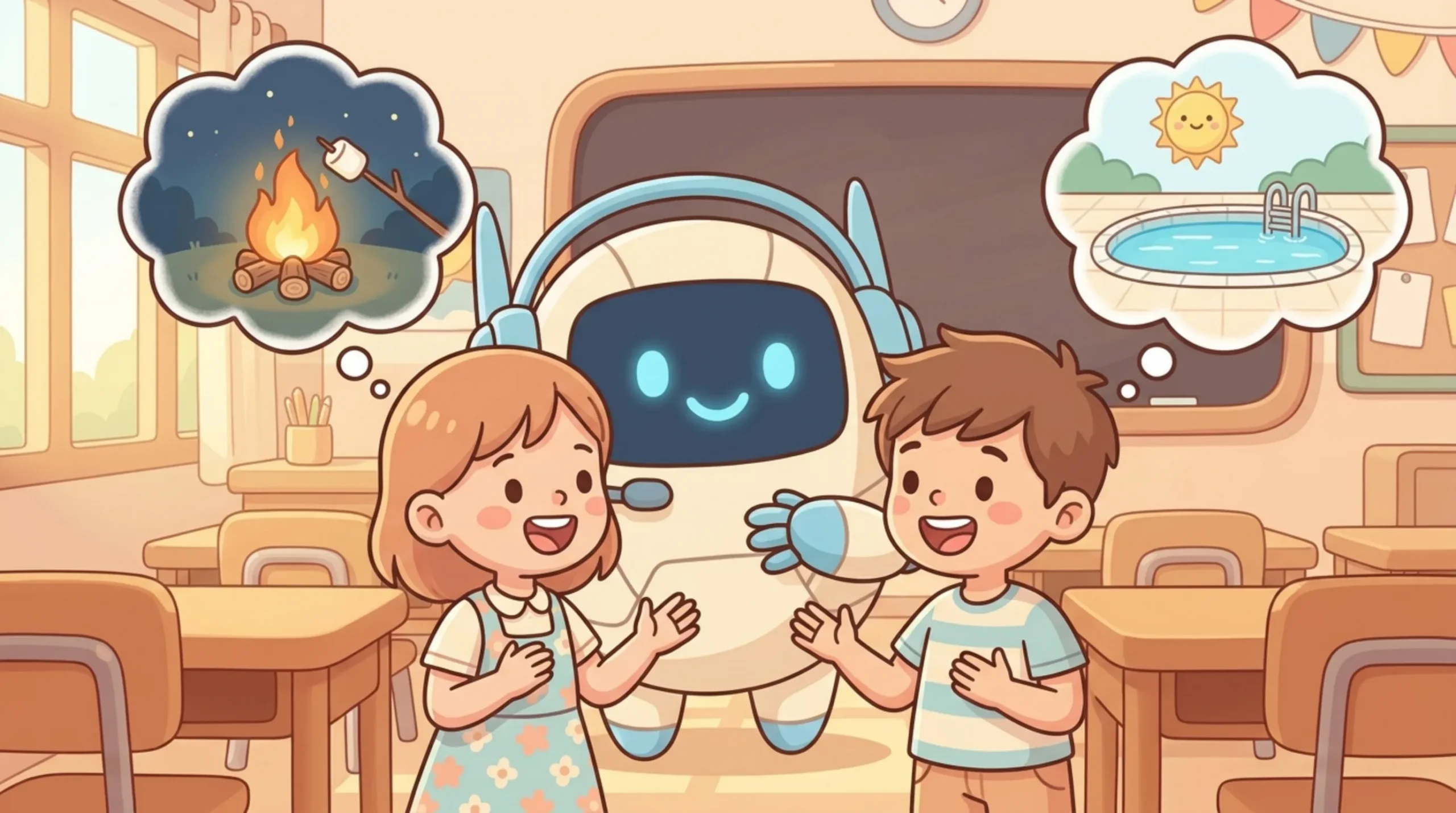 交流する子どもたち