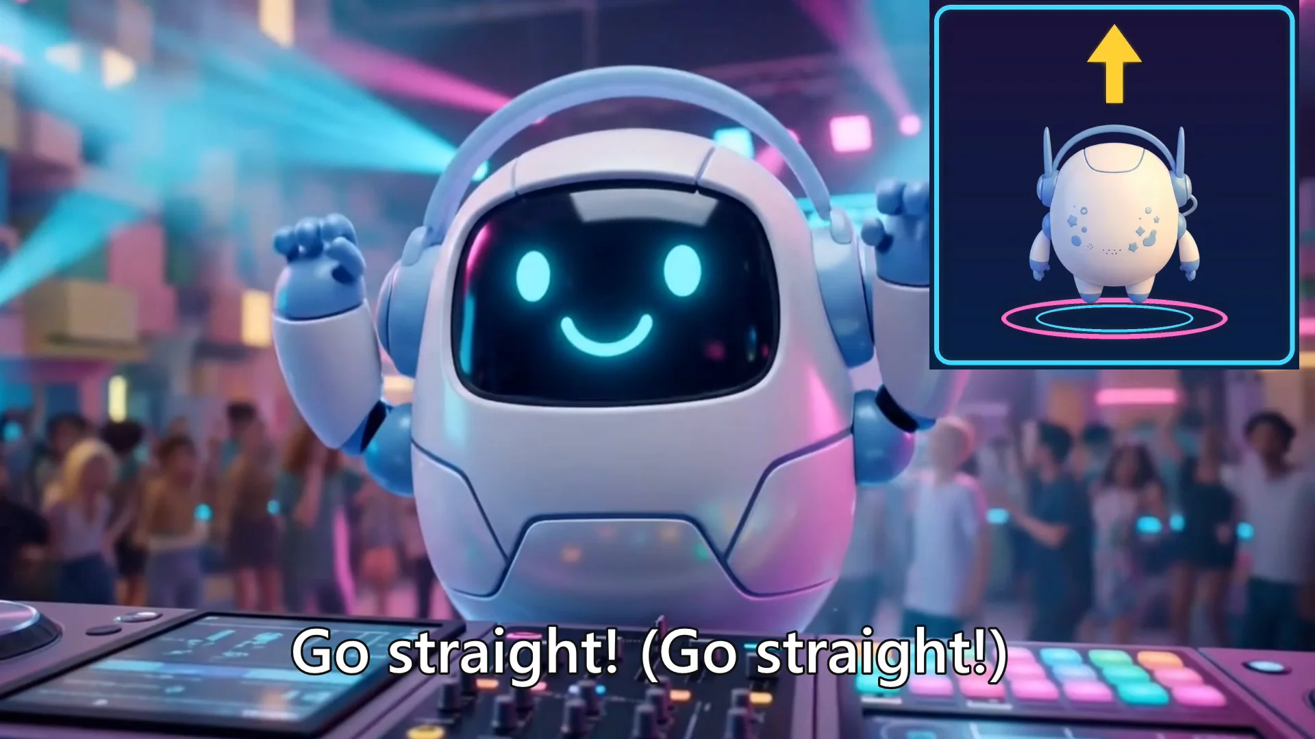 Go straightの歌詞と上向き矢印の小窓